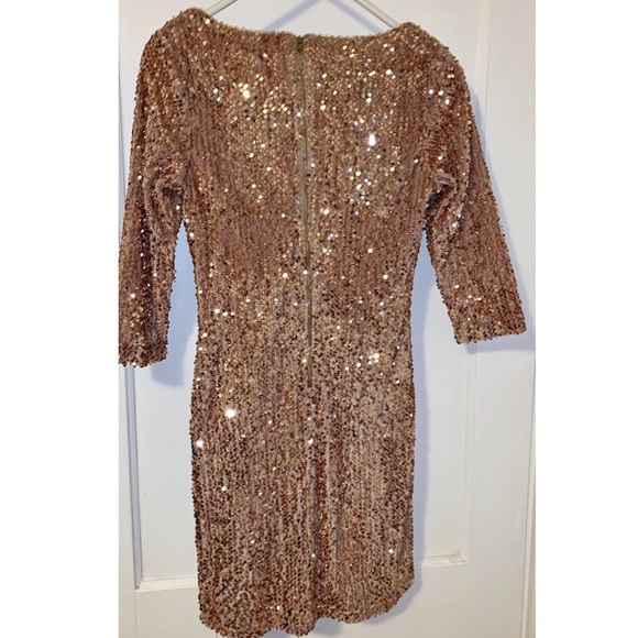 NWT 🌟 BOOHOO SPARKLY GOLD DRESS - Picture 4 of 4